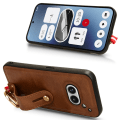 Miniatyrbillede 3 af 7: SKALO Nothing Phone (2a) PU-læderskal med håndrem - Brun Brown