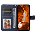 Pikkukuva 3 / 8: SKALO Motorola Moto G75 5G PU-nahka Lompakkokotelo - Valitse väri Blue