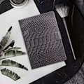 Miniatyrbillede 6 af 6: SKALO Samsung Tab A9 Croco PU-læder Flip Cover - Sort Black