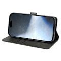 Miniatyrbillede 3 af 6: SKALO iPhone 16 Pro Max Flip Cover m. pung i PU-læder - Sort Black