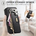 Miniatyrbillede 10 af 11: SKALO Samsung A26 5G 2-in-1 Magnet PU-Læder Ring Flip Cover - Sort Black