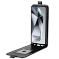 Miniatyrbild 2 av 9: SKALO Samsung S25 Ultra Vertical Flip PU-Läder Plånboksfodral - Svart Svart