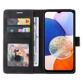 Miniatyrbillede 2 af 8: SKALO Samsung A14 4G/5G Flip Cover m. pung i PU-læder - Sort Black