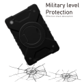 Miniatyrbild 3 av 11: SKALO Samsung Tab A8 10.5 (2021/2022) Extra Stöttåligt Armor Ring Skal med Axelrem - Svart Svart