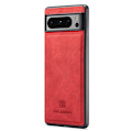 Pikkukuva 1 / 3: DG.MING Google Pixel 8 Pro Premium PU-nahka Hybridi Suojakuori - Punainen Red
