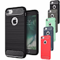 Miniatyrbillede 1 af 9: SKALO iPhone 7/8 Armor Carbon Stødsikker TPU-cover - Vælg farve Red