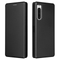 Miniatyrbild 1 av 9: SKALO Sony Xperia 10 V Carbon Fiber Plånboksfodral - Svart Svart