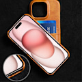 Miniatyrbillede 4 af 5: SKALO iPhone 16 Pro PU-læder Kortholder Cover - Brun Brown