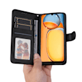 Pikkukuva 8 / 9: SKALO Xiaomi Redmi 13C 4G PU-nahkainen Lompakkokotelo - Valitse väri Black