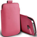 Miniatyrbillede 6 af 11: Pull tab / Läderficka - Passar iPhone 5/5S/5C/SE Cerise