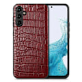 Pikkukuva 1 / 7: SKALO Samsung A54 5G Crocodile PU Nahka Hybrid Suojakuori - Viininpunainen Wine red