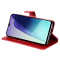 Pikkukuva 4 / 9: SKALO Xiaomi Redmi 14C Classic Lompakkokotelo vetoketjullinen lokero - Punainen Red