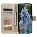 Miniatyrbillede 2 af 6: SKALO Google Pixel 8a Mandala Flip Cover - Guld Gold