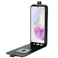 Miniatyrbillede 2 af 9: SKALO Samsung A56 5G Vertical Flip PU-Læder Flip Cover - Sort Black