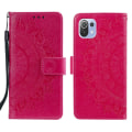 Miniatyrbild 1 av 6: SKALO Xiaomi Mi 11 Lite Mandala Plånboksfodral - Cerise Cerise