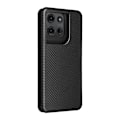 Pikkukuva 6 / 6: SKALO Motorola Moto G75 5G Carbon Fiber Lompakkokotelo - Musta Black