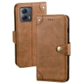 Pikkukuva 1 / 4: SKALO Motorola Moto G53 5G IDEWEI Lompakkokotelo PU-nahkaa - Ruskea Brown