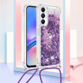 Miniatyrbild 3 av 6: SKALO Samsung A05s 4G Kvicksand Glitter Mobilhalsband - Lila Lila