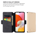 Miniatyrbillede 5 af 7: SKALO Samsung A25 5G MUXMA Saffiano PU-læder Pungetui - Guld Gold