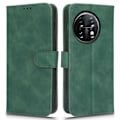 Miniatyrbillede 1 af 6: SKALO OnePlus 11 5G Matt PU-læderpungetui - Grøn Green