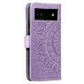 Pikkukuva 6 / 6: SKALO Google Pixel 8a Mandala lompakkokotelo - Violetti Purple