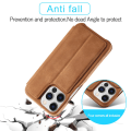 Miniatyrbillede 4 af 10: SKALO iPhone 15 Pro LC.IMEEKE Pungetui i PU-læder - Brun Brown