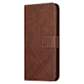 Miniatyrbild 7 av 9: SKALO iPhone 15 Embossed Plånboksfodral i PU-Läder - Brun Brun