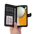 Miniatyrbillede 5 af 9: SKALO Samsung A15 5G PU-læder Pungetui - Vælg farve Black