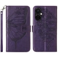 Pikkukuva 1 / 6: SKALO OnePlus Nord CE 3 Lite 5G Mandala Butterfly lompakkokotelo - Tumman violetti Dark purple