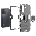 Miniatyrbild 3 av 6: SKALO Xiaomi Redmi 13C 4G Armor Hybrid Metallring skal - Svart Svart