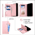 Pikkukuva 8 / 11: SKALO Motorola Moto G84 5G ESEBLE Big Wallet Lompakkokotelo - Ruusukulta Pink gold