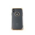 Miniatyrbild 10 av 11: Extra tåligt design silikonskal | färgade kanter iPhone X/XS - fler färger Rosa