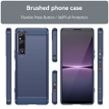 Pikkukuva 3 / 9: SKALO Sony Xperia 1 V Armor Carbon Iskunkestävä TPU suojakuori - Valitse väri Blue