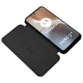 Pikkukuva 2 / 8: SKALO Motorola Moto G32 4G Carbon Fiber Lompakkokotelo - Musta Black