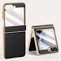Miniatyrbillede 1 af 7: Samsung Z Flip6 SKALO Gold Edge Cover Sort Black