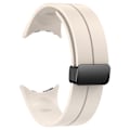 Pikkukuva 2 / 5: SKALO Silikoniranneke metallisolki Google Pixel Watch / Pixel Watch 2 - Valitse väri White