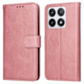 Pikkukuva 2 / 9: SKALO Xiaomi 14T Pro PU-nahkainen Lompakkokotelo - Valitse väri Pink