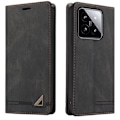 Miniatyrbillede 1 af 8: SKALO Xiaomi 14 5G GQ.UTROBE Pungetui i PU-læder - Sort Black