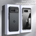 Miniatyrbild 8 av 9: SKALO Google Pixel 8 TPU Clear Hybrid Skal - Svart Svart