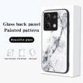 Miniatyrbild 4 av 8: SKALO Xiaomi Redmi Note 13 5G Marmor Härdat Glas TPU-skal - Motiv 3 multifärg