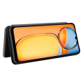 Miniatyrbild 3 av 9: SKALO Xiaomi Redmi 13C 4G Carbon Fiber Plånboksfodral - Svart Svart