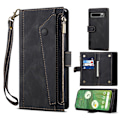 Miniatyrbillede 1 af 11: SKALO Google Pixel 8 Pro ESEBLE Big Wallet Pungetui - Sort Black
