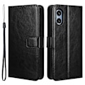 Miniatyrbillede 1 af 5: SKALO Sony Xperia 5 V Flip Cover m. pung i PU-læder - Sort Black