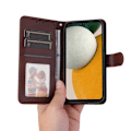 Miniatyrbillede 5 af 9: SKALO Samsung A15 5G PU-læder Pungetui - Vælg farve Brown