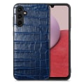 Pikkukuva 1 / 8: SKALO Samsung A14 4G/5G Crocodile PU Nahka Hybrid Suojakuori - Sininen Blue