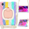 Pikkukuva 2 / 8: SKALO Lenovo Tab M10 FHD Plus 10.3" Extra Shock Resistant Armor Rengas kuori olkahihnalla - Rainbow Multicolor