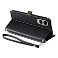 Miniatyrbillede 4 af 11: SKALO Samsung S25 Edge PU-Læder Kuvert Flip Cover - Sort Black