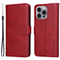 Miniatyrbillede 2 af 9: SKALO iPhone 16 Pro Max PU-læder Pungetui - Vælg farve Red