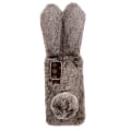 Miniatyrbild 1 av 7: SKALO Samsung S24 3D Soft Furry Bunny Ears Skal - Brun Brun