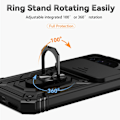 Miniatyrbillede 8 af 10: SKALO Google Pixel 9 Pro XL Armor Hybrid Metal Ring Camera Slider - Sort Black